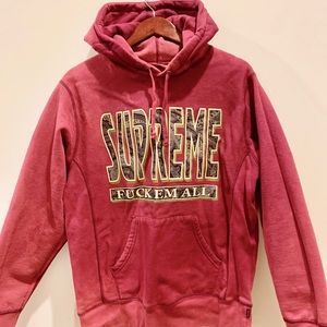 SUPREME Paisley Fuck Em All Hoodie
